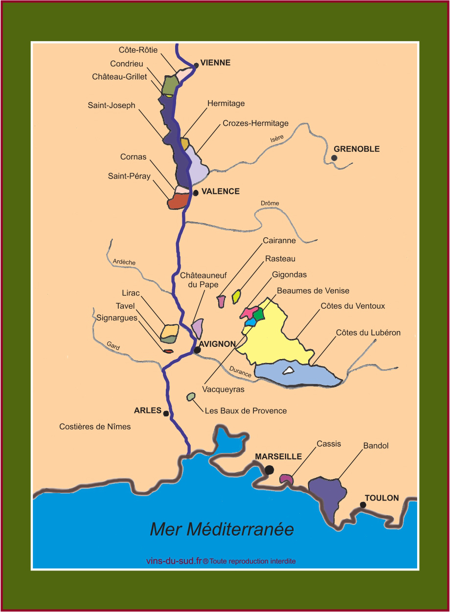 carte des appellations